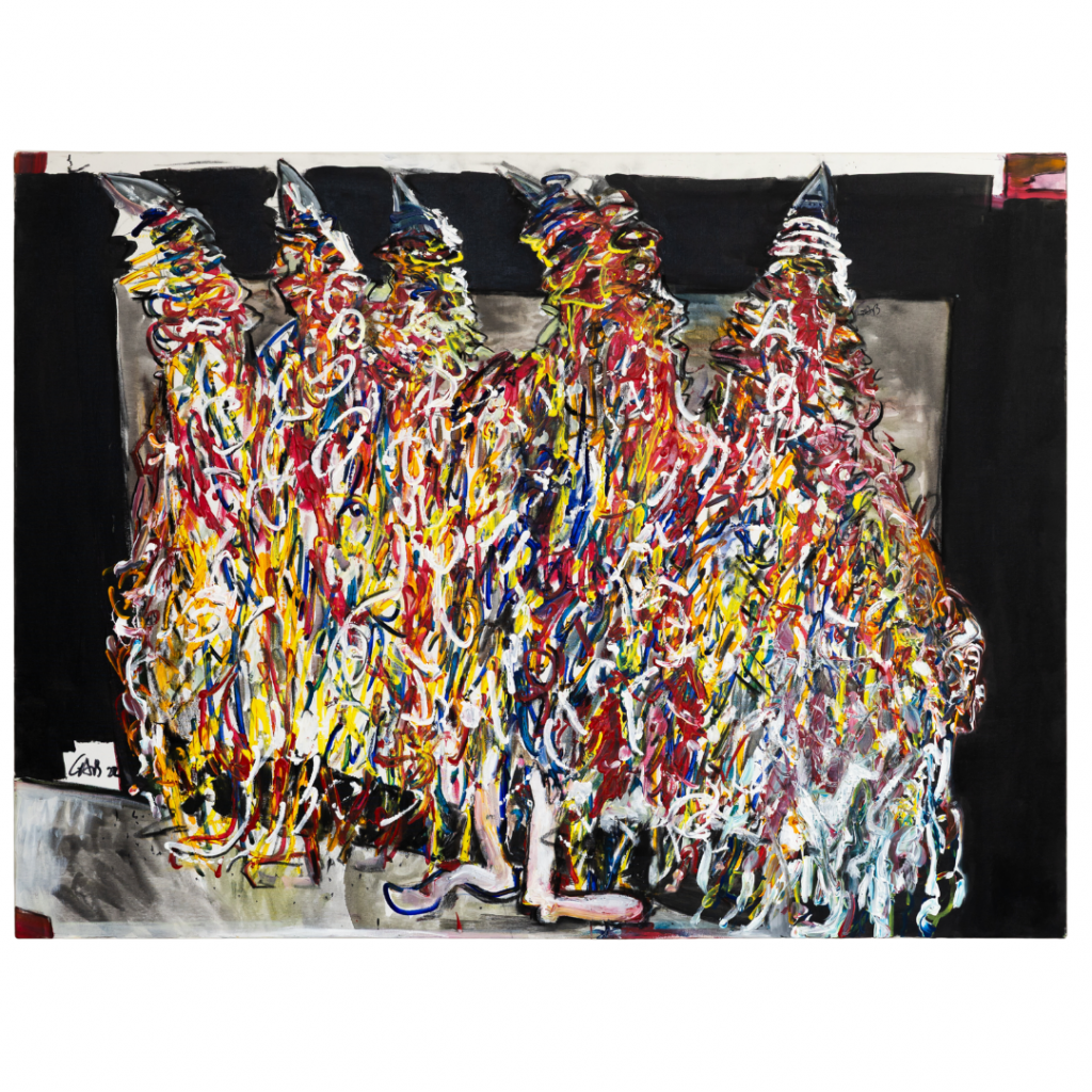tableau représentant arbres fusée à voeux